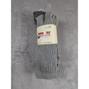 Wrangler Outdoor Crew Socks Mens Size 6-12 Gray Thick Warm 3 Pair